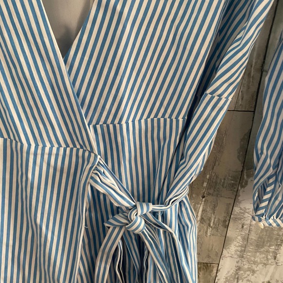 J. Crew Wrap dress in striped cotton poplin 00 - Picture 4 of 7